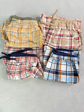 Okie Dokie Match Ups Plaid Shorts 4T Toddler Lot Of 4 Summer Play